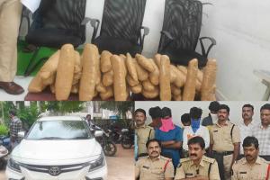 కర్నూల్లో గంజాయి రవాణా ముఠా అరెస్ట్